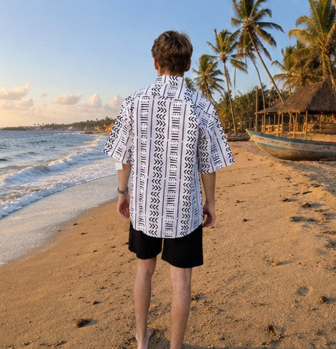 Chemise Pagne Moderne Motifs art africain